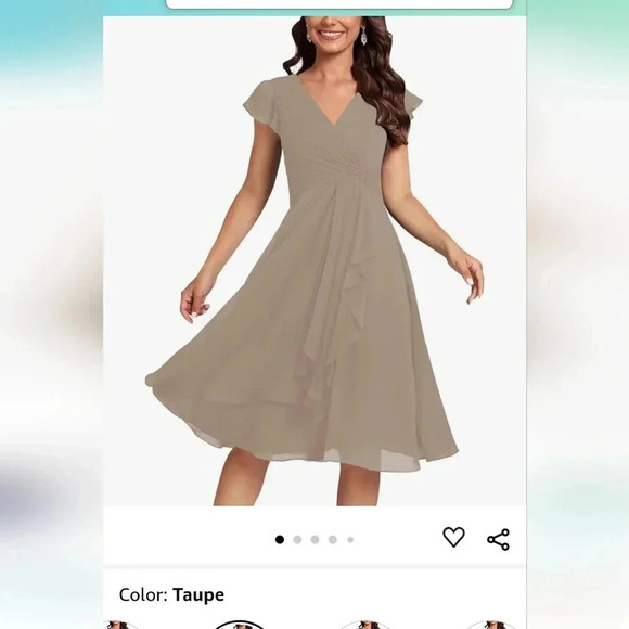 Amazon Dresses & Skirts - NWT  ruffle chiffon bridesmaid dress